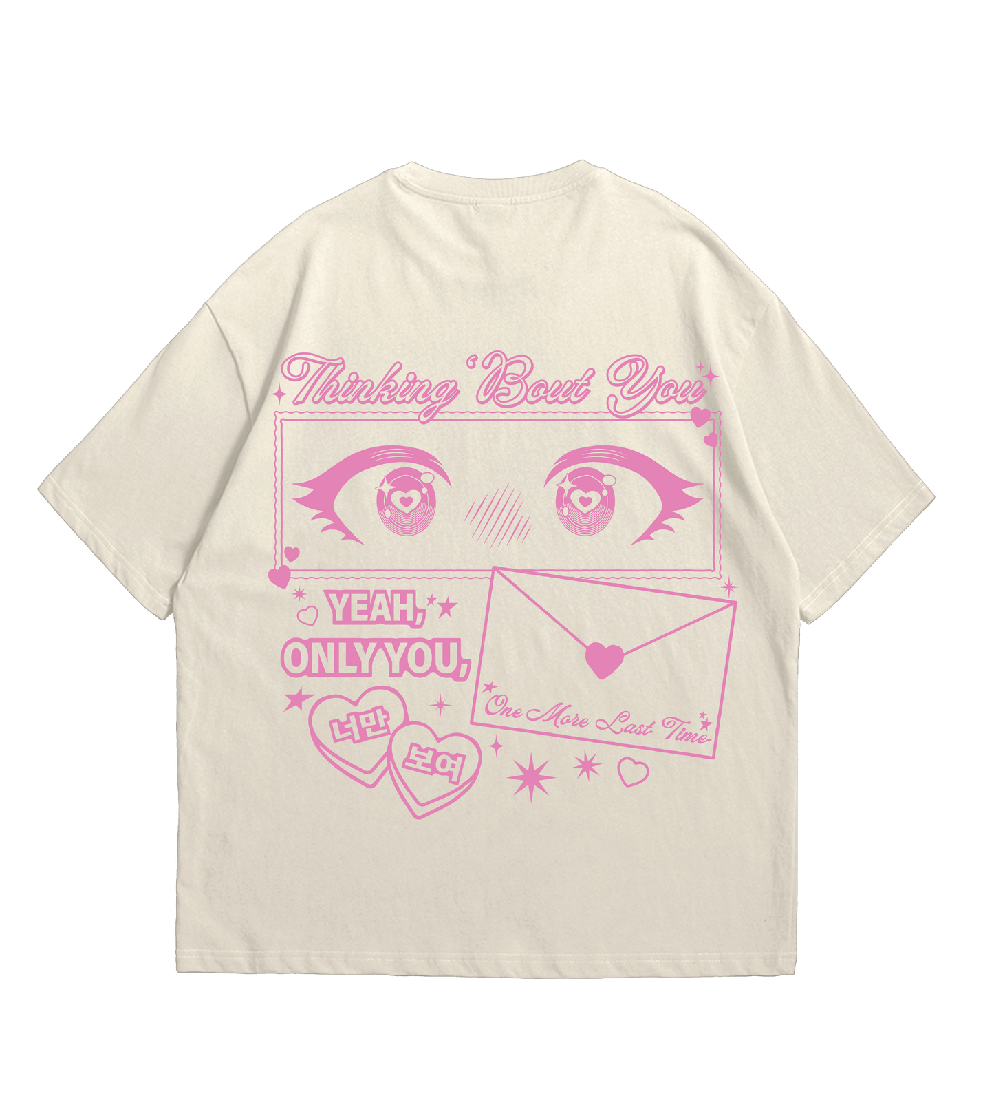 One More Last Time - Beige Tee with Pink Print [Limited Edition]